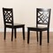 Baxton Studio Nicolette Modern and Contemporary Dark Brown Finished Wood 2-Piece Dining Chair Set 179-11385-Zoro - alternate 6